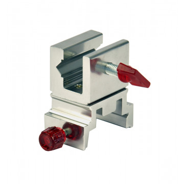 Vierkantreiter, waagrecht, Halterung von Rund- oder Vierkantstangen