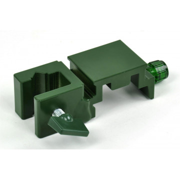 Muffe an Reiter, zum Aufsetzen auf Stativschienen