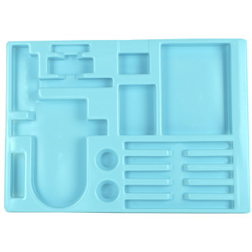 Boxeneinsatz für Schülerbox Elektrochemie, Facheinsatz gerätegeformt