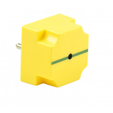 Steckbaustein Schüler Leitung gerade mit Buchse, Leitungs-Baustein