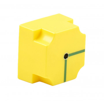 Steckbaustein Schüler Leitung winklig mit Buchse, Leitungs-Baustein