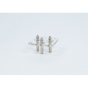 Bodenplatte für Steckbaustein Schülerversuche, mit 3 Steckern