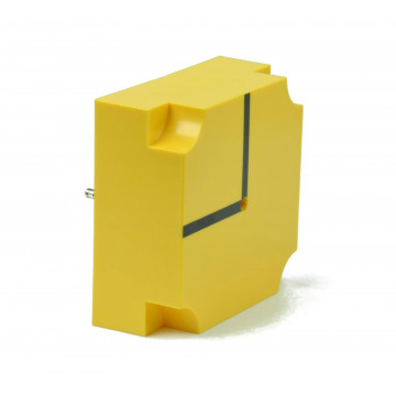 Steckbausteinsystem Demo, Steckbaustein Leitung winkelig mit Buchse