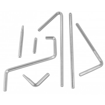 Glasrohrsatz Nr. 1 - 7, D=8 mm, verschiedene Formen, Glasröhrchen