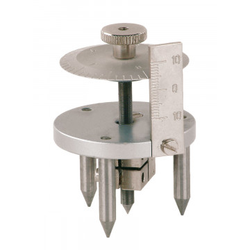 Sphärometer, zur Dickenmessung, Bestimmung des Krümmungsradius